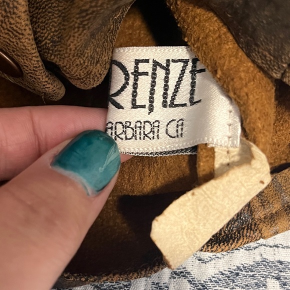 Vintage 80’s Firenze Brown Tan Cropped Genuine Leather Jacket L - Picture 10 of 12